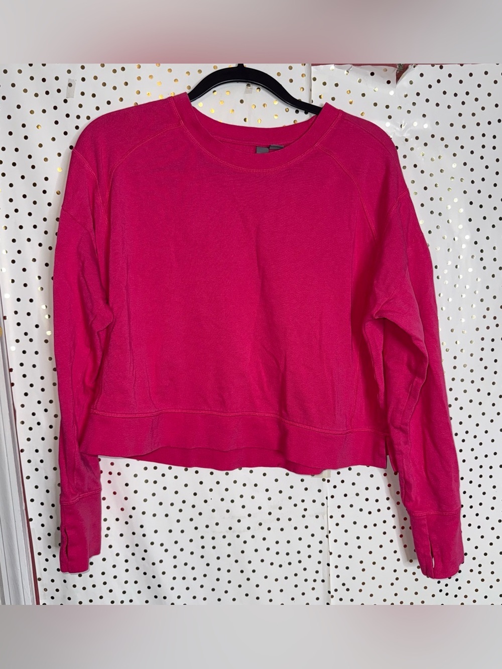 Sweaty Betty Women's Hot Pink Crewneck Pullover Sweatshirt